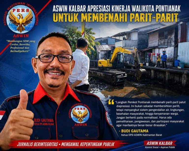 ASWIN Kalbar Apresiasi Pembenahan Parit, Dikota Pontianak