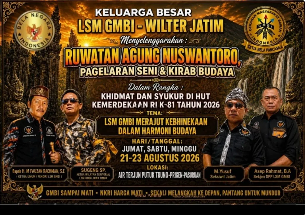 Kolaborasi LSM GMBI Distrik Gresik dan Awak Media Kawal Peliputan Kirab Budaya di Pasuruan