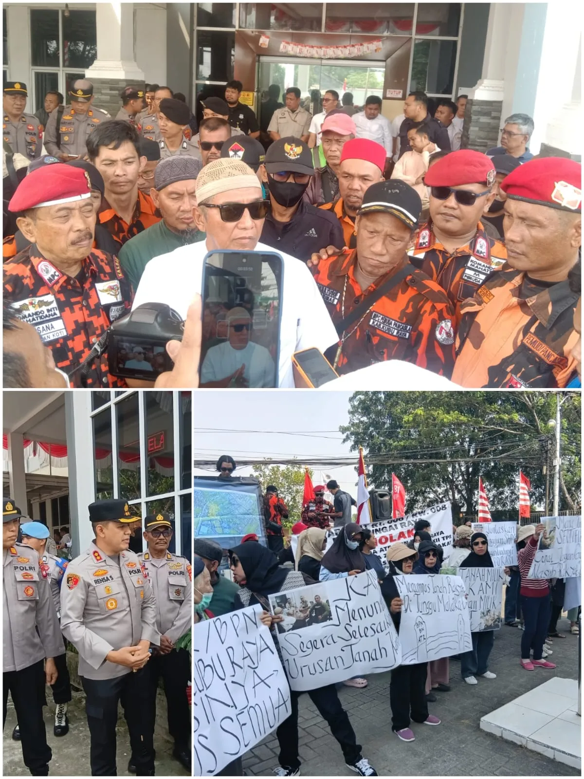 Warga Purnawirawan Atau Sungai Seribu Kembali Berdemo Di Kantor BPN Kubu Raya