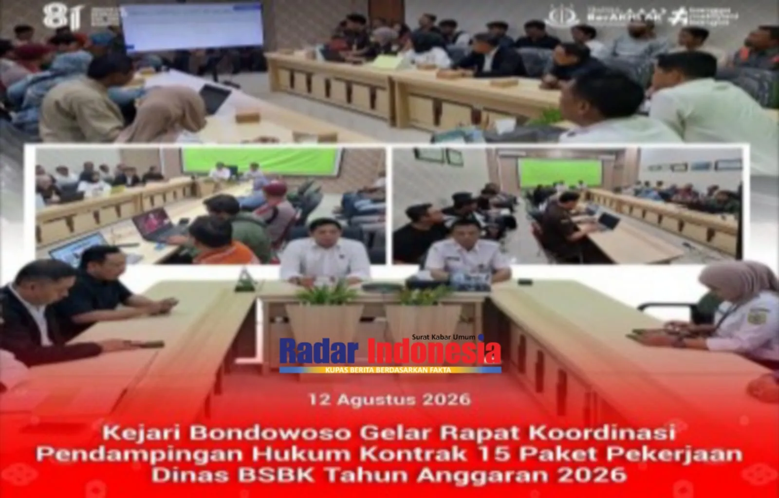 Kejari Bondowoso Gelar Rapat Koordinasi Pendampingan Hukum Kontrak 15 Paket Pekerjaan Dinas BSBK Tahun Anggaran 2026.