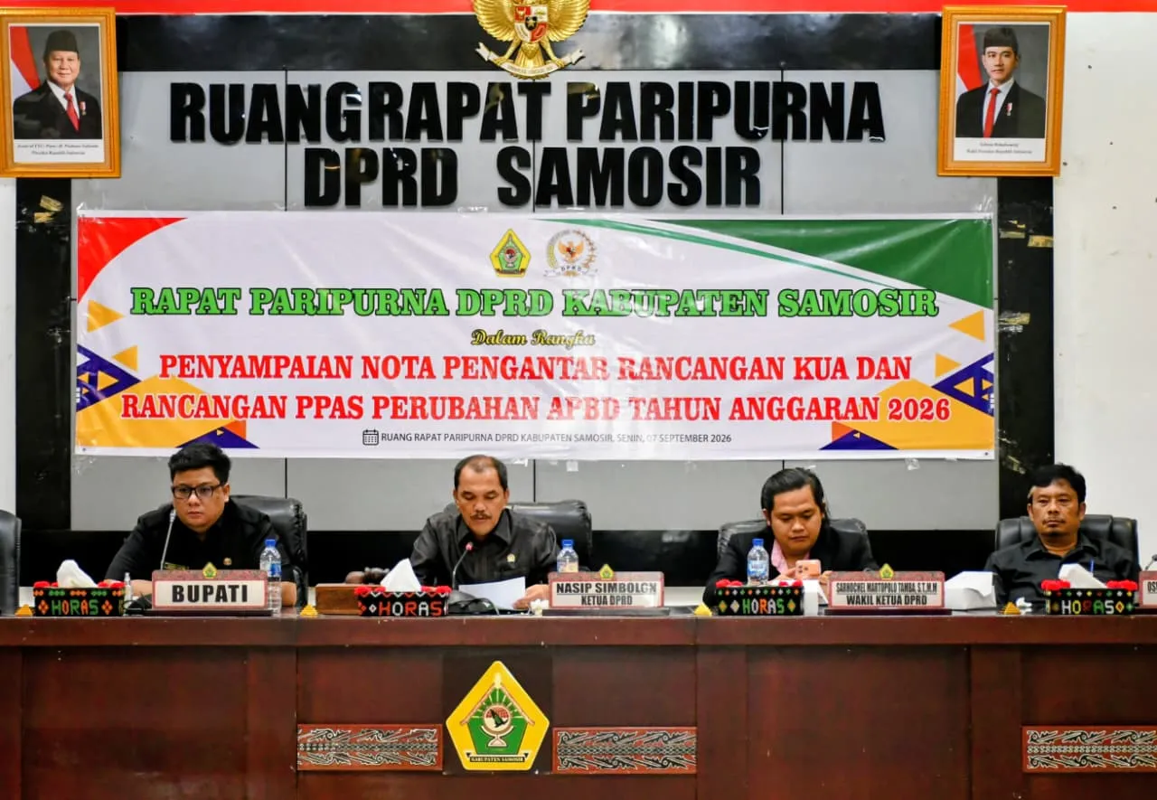 Bupati Samosir Sampaikan Nota Pengantar P-KUA dan P-PPAS 2026, PAD  Bertambah Rp. 71 Miliar