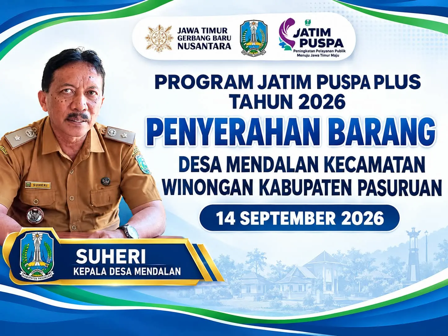 50 Warga Desa Mendalan Terima Bantuan Program Jatim Puspa Plus 2026 dari Pemprov Jawa Timur