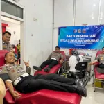 Sambut HUT Lalu Lintas Bhayangkara ke-71, Satlantas Polres Probolinggo Gelar Donor Darah