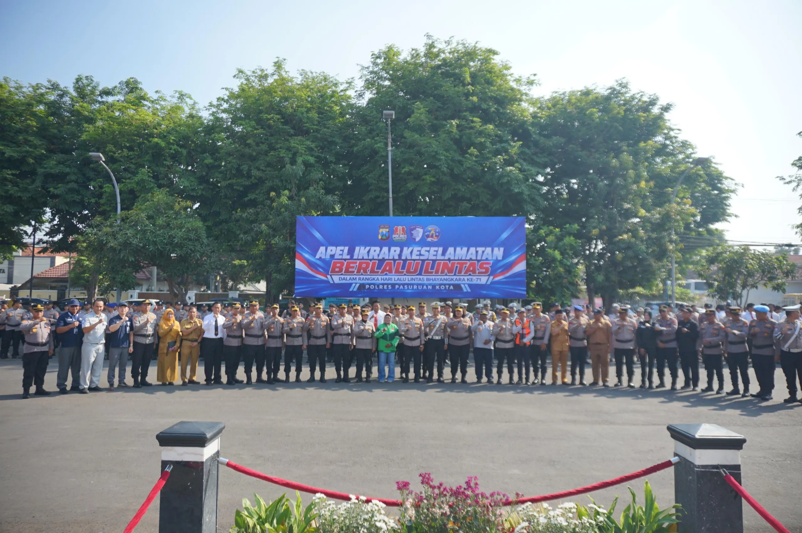 Peringati Hari Lalu Lintas Bhayangkara ke-71, Polres Pasuruan Kota Teguhkan Komitmen Keselamatan