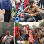 Atas Penyaluran Air Warga Komplek Korpri Mengucapkan. Terima Kasih Kepada Polres Kubu Raya dan PMP