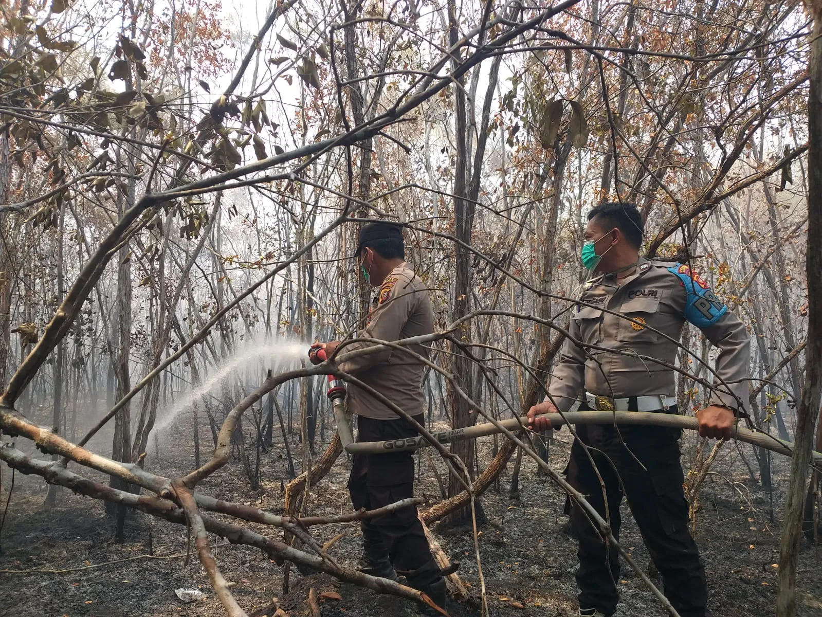Polsek Marau Gerak Cepat Groundcheck Lima Titik Hotspot Karhutla, Medan Berat Tak Halangi Upaya Pencegahan*
