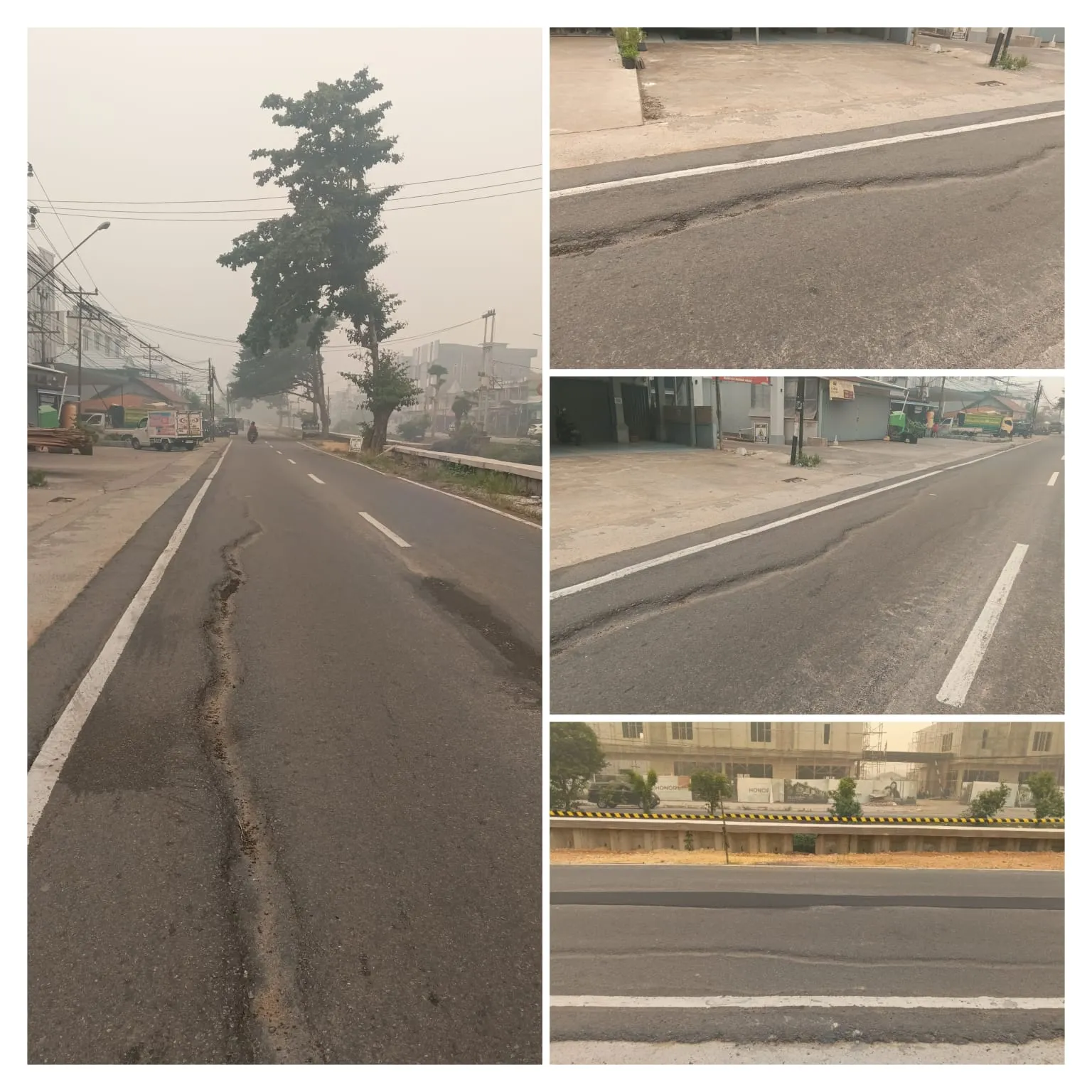Jalan Sungai Raya Dalam Mengalami Retak Dan Terbelah