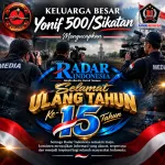 Batalyon Infanteri 500/Sikatan Berikan Ucapan Selamat HUT ke-15 Radar Indonesia