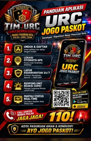 Polres Pasuruan Kota Hadirkan Aplikasi URC Jogo Paskot