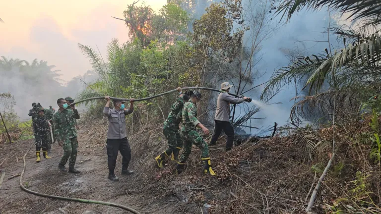 Polsek Tumbang Titi Groundcheck Hotspot Karhutla, 3,7 Hektare Lahan Dipastikan Padam