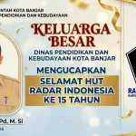 Pemerintah Kota Banjar Dinas Pendidikan dan Kebudayaan Mengucapkan Selamat HUT Media Radar Indonesia Ke-15 Tahun 2026
