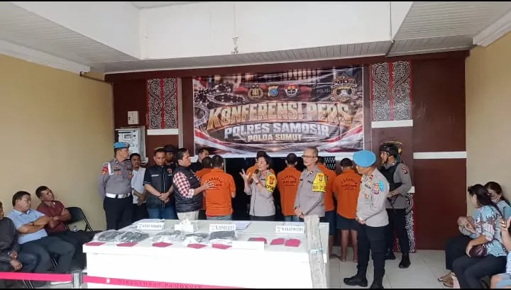Polres Samosir Berhasil Ungkap Kasus Pencurian Kerbau, 6 Pelaku Ditangkap
