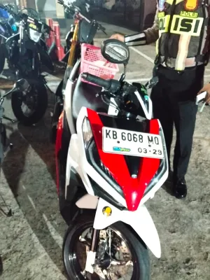 Patroli Blue Light Satlantas Polresta Pontianak Cegah Balap Liar