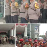 Personil Polres Kubu Ikut Serta Mengawal Jalan Nya Demo di BPN Kubu Raya