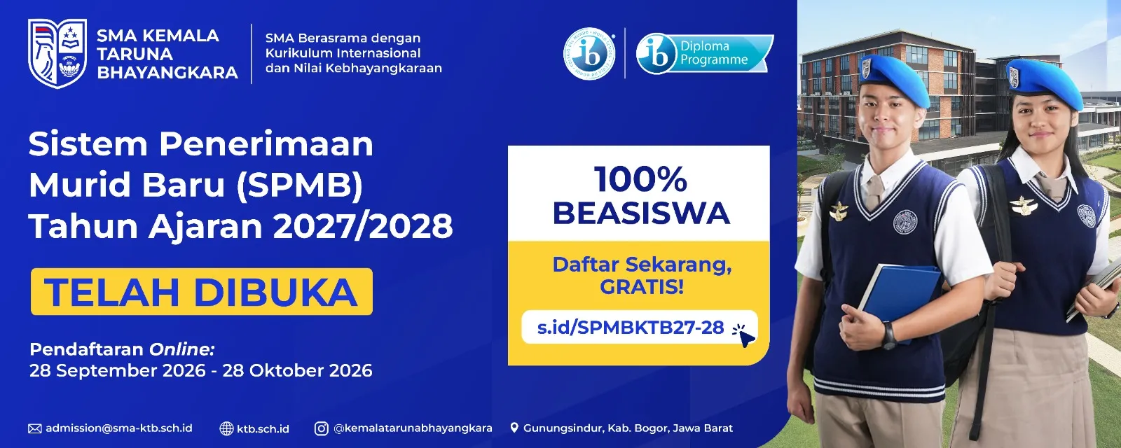 Pendaftaran SPMB SMA Kemala Taruna Bhayangkara Dibuka hingga 28 Oktober 2026