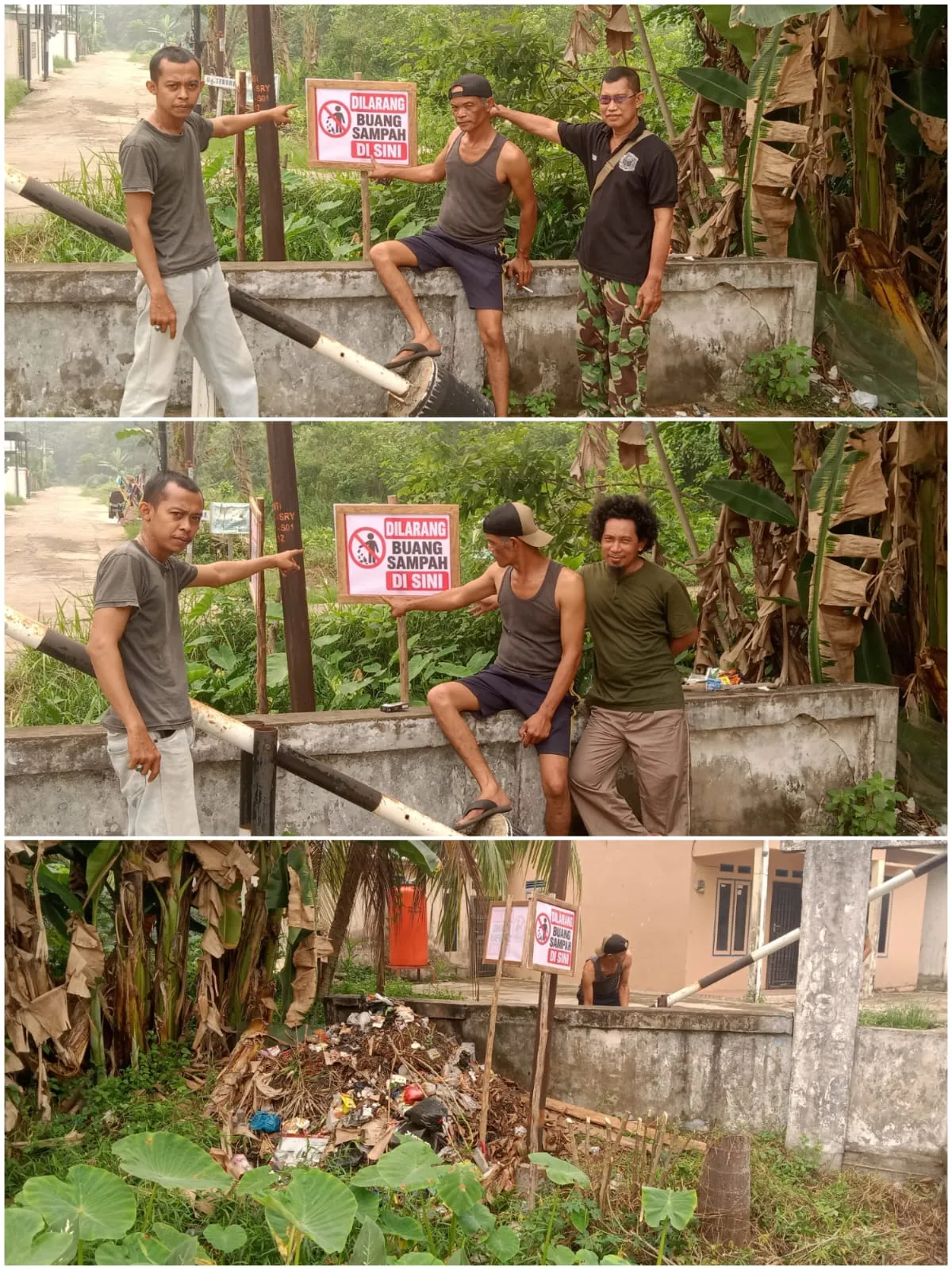 Walaupun Sudah Diberikan Dihimbau , Namun Warga Komplek Hosana Gracia RT.013/ RW .07 Tetap Membuang Sampah Dipinggir Parit