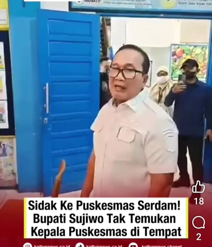 Sidak Mendadak Bupati Sujiwo Tak Temukan Kepala Puskesmas Serdam Berada Ditempat