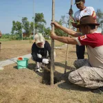 Dukung Indonesia ASRI, Pemuda Kota Mojokerto Gelar Green Action di Taman Bahari Mojopahit
