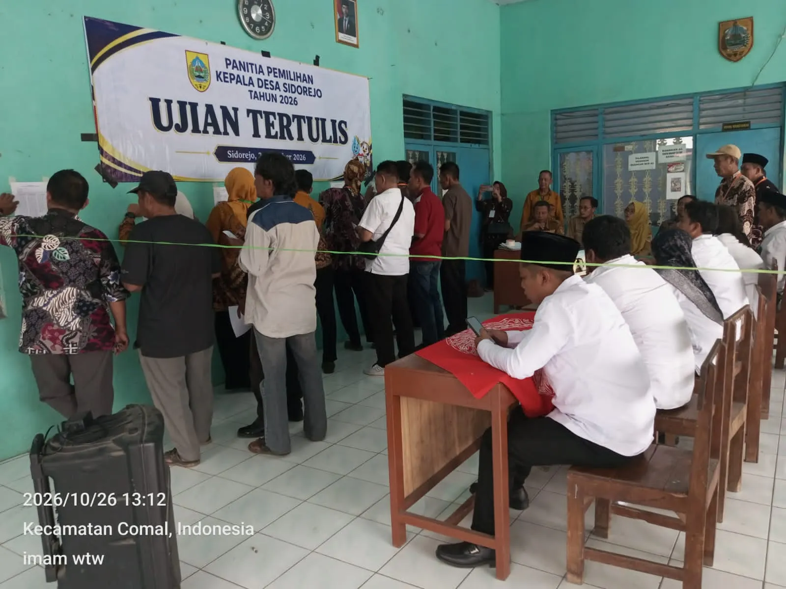 Melebihi Batas Maksimal Calon Kades, Panitia Pilkades Desa Sidorejo Comal Gelar Tes Tertulis