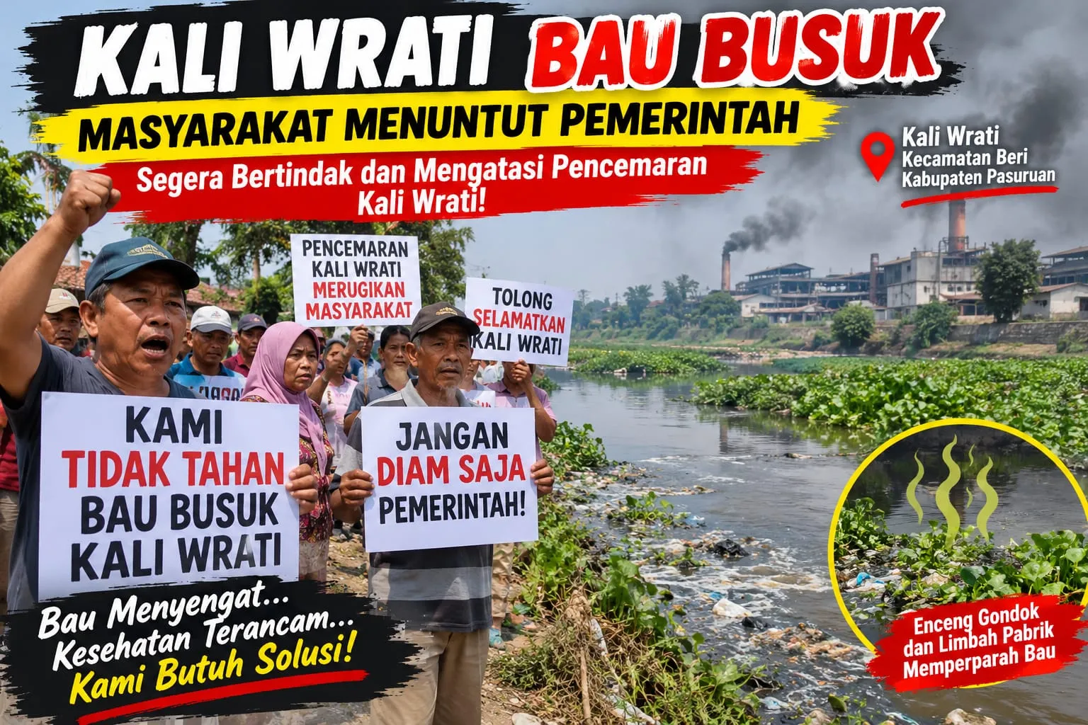 Kali Wrati Menghitam Dan Bau Busuk Ketua Forum Das Wrati Soroti Lambanya Tindak Lanjut