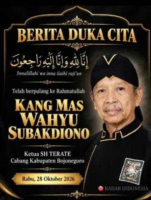 Duka Membumbung di Bojonegoro, Ketua SH Terate Kang Mas Wahyu Subakdiono Berpulang