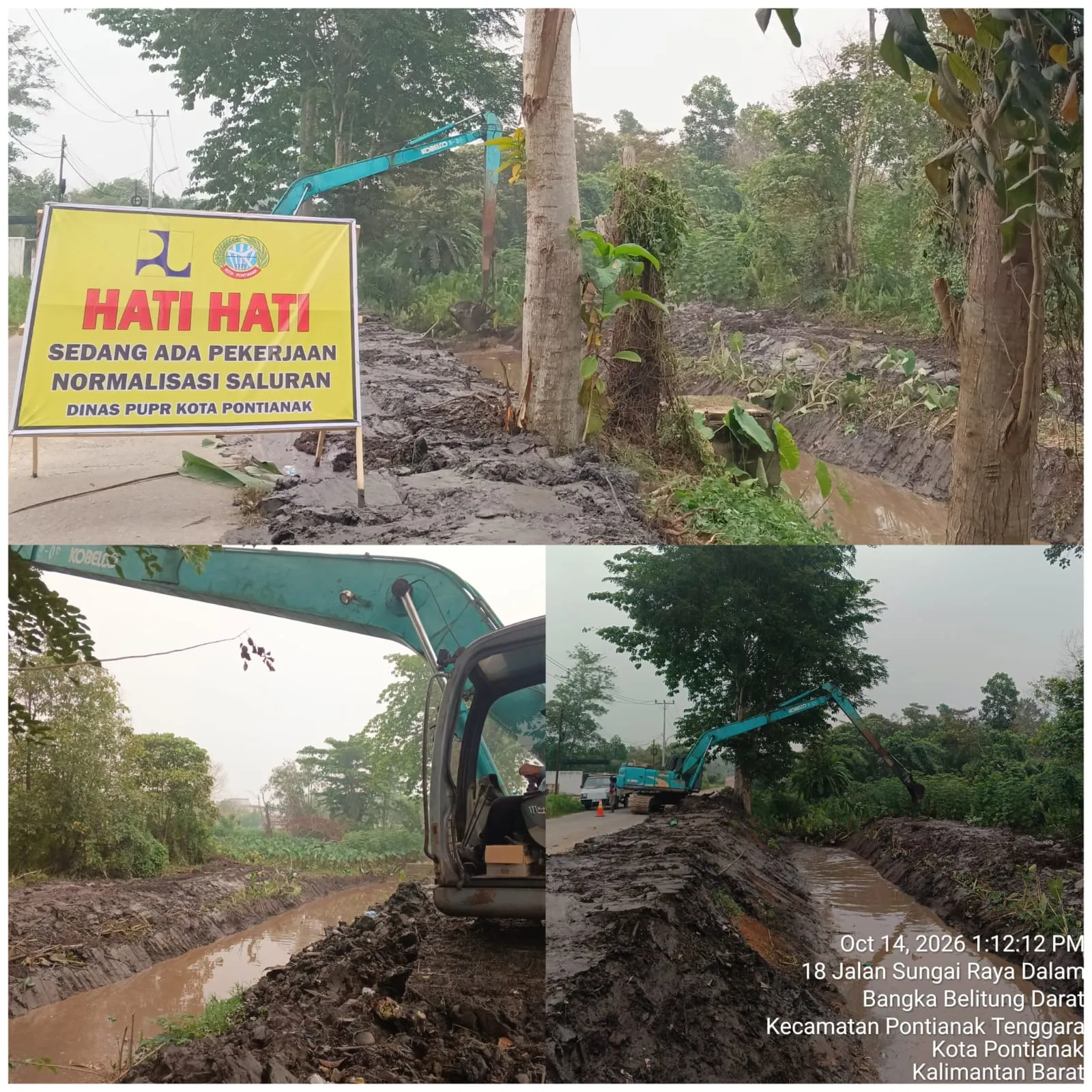 Cegah Banjir Pemerintah Kota Pontianak Lakukan Normalisasi Parit
