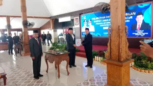 H. Suwito Resmi Pimpin Perumda Tirta Argapura, Pelantikan Dipimpin Sekda Ugas Irwanto