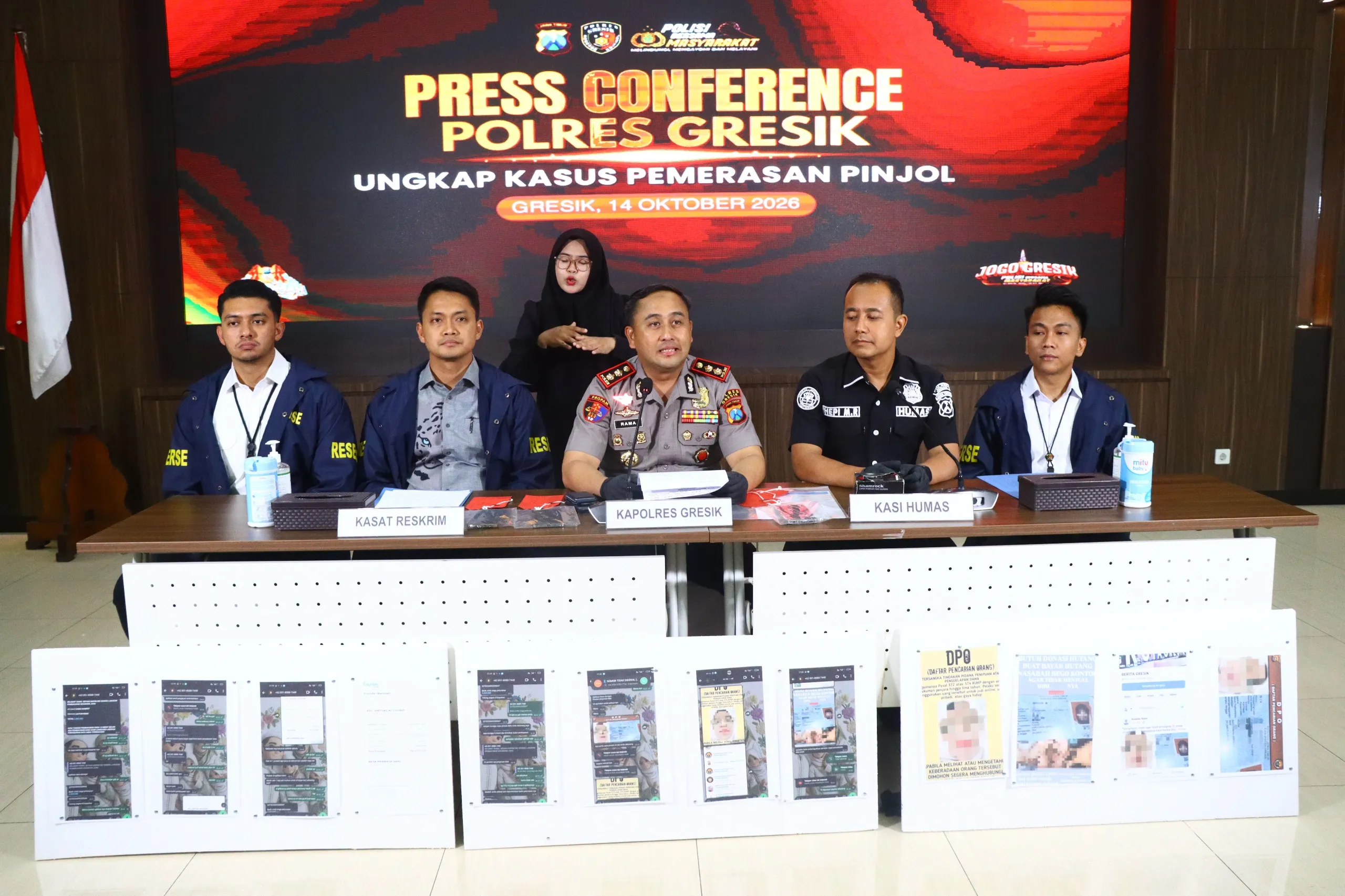 Polres Gresik Gerak Cepat Amankan Sindikat DC Pinjol Fiktif di Lampung